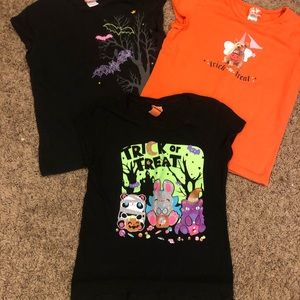 3 size 7/8 halloween girls tshirts